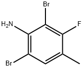 2,6-Dibromo-3-fluoro-4-methyl-phenylamine Struktur