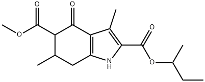 2-butan-2-yl 5-methyl 3,6-dimethyl-4-oxo-4,5,6,7-tetrahydro-1H-indole-2,5-dicarboxylate Struktur