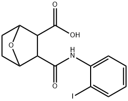 3-((2-iodophenyl)carbamoyl)-7-oxabicyclo[2.2.1]heptane-2-carboxylic acid Struktur