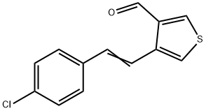 (E)-4-(4-Chlorostyryl)thiophene-3-carbaldehyde Struktur