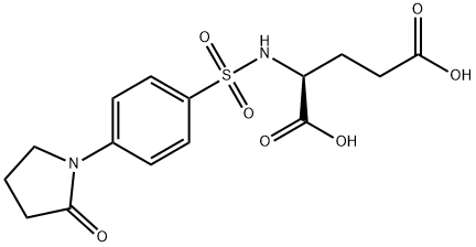 2-[4-(2-Oxo-pyrrolidin-1-yl)-benzenesulfonylamino]-pentanedioic acid Struktur