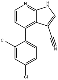 4-(2,4-Dichlorophenyl)-1H-pyrrolo[2,3-b]pyridine-3-carbonitrile Struktur