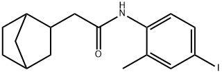 2-bicyclo[2.2.1]hept-2-yl-N-(4-iodo-2-methylphenyl)acetamide Struktur