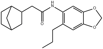 2-bicyclo[2.2.1]hept-2-yl-N-(6-propyl-1,3-benzodioxol-5-yl)acetamide Struktur