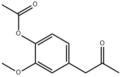 2-Methoxy-4-(2-oxopropyl)phenyl acetate Struktur