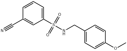 3-Cyano-N-(4-methoxybenzyl)benzenesulfonamide Struktur