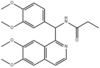 N-[(6,7-dimethoxy-1-isoquinolinyl)(3,4-dimethoxyphenyl)methyl]propanamide Struktur