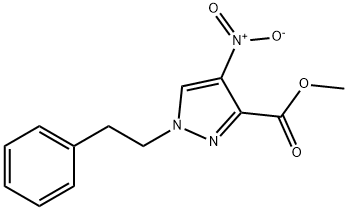 Methyl 4-nitro-1-phenethyl-1H-pyrazole-3-carboxylate Struktur