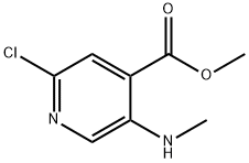 Methyl 2-chloro-5-(methylamino)isonicotinate Struktur