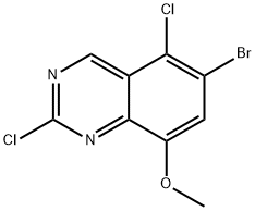 2,5-二氯-6-溴-8-甲氧基喹唑啉 結(jié)構(gòu)式