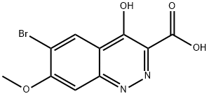 6-Bromo-4-hydroxy-7-methoxycinnoline-3-carboxylic acid Struktur