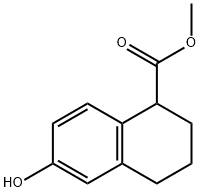 methyl 6-hydroxy-1,2,3,4-tetrahydronaphthalene-1-carboxylate Struktur