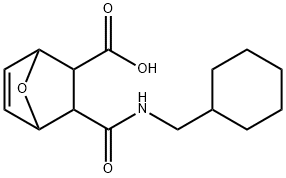 3-((cyclohexylmethyl)carbamoyl)-7-oxabicyclo[2.2.1]hept-5-ene-2-carboxylic acid Struktur