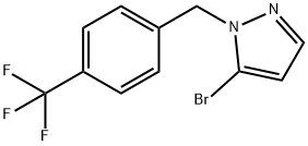 5-Bromo-1-(4-(trifluoromethyl)benzyl)-1H-pyrazole Struktur