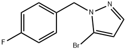 5-Bromo-1-(4-fluorobenzyl)-1H-pyrazole Struktur