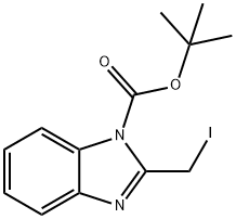 tert-Butyl 2-(iodomethyl)-1H-benzo[d]imidazole-1-carboxylate Struktur