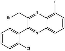 3-(Bromomethyl)-2-(2-chlorophenyl)-5-fluoroquinoxaline Struktur