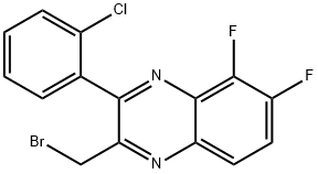 2-(Bromomethyl)-3-(2-chlorophenyl)-5,6-difluoroquinoxaline Struktur