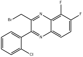 3-(Bromomethyl)-2-(2-chlorophenyl)-5,6-difluoroquinoxaline Struktur