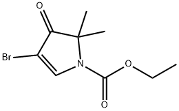 Ethyl 4-bromo-2,2-dimethyl-3-oxo-2,3-dihydro-1H-pyrrole-1-carboxylate Struktur