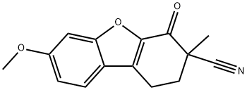 7-Methoxy-3-methyl-4-oxo-1,2,3,4-tetrahydrodibenzo[b,d]furan-3-carbonitrile Struktur