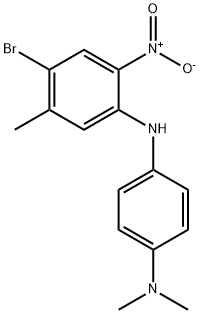 N1-(4-bromo-5-methyl-2-nitrophenyl)-N4,N4-dimethylbenzene-1,4-diamine Struktur