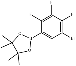 2-(5-Bromo-2,3,4-trifluorophenyl)-4,4,5,5-tetramethyl-1,3,2-dioxaborolane Struktur