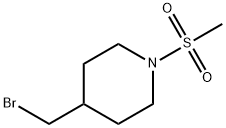 4-Bromomethyl-1-methanesulfonyl-piperidine Struktur