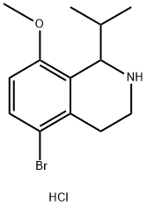 5-Bromo-1-isopropyl-8-methoxy-1,2,3,4-tetrahydroisoquinoline hydrochloride Struktur