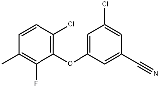 3-Chloro-5-(6-chloro-2-fluoro-3-methylphenoxy)benzonitrile Struktur