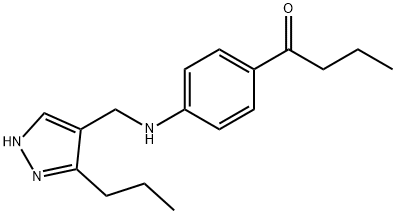 1-(4-(((3-Propyl-1H-pyrazol-4-yl)methyl)amino)phenyl)butan-1-one Struktur