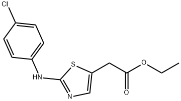 Ethyl 2-(2-((4-chlorophenyl)amino)thiazol-5-yl)acetate Struktur