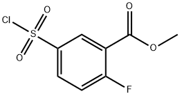 methyl 5-(chlorosulfonyl)-2-fluorobenzoate Struktur