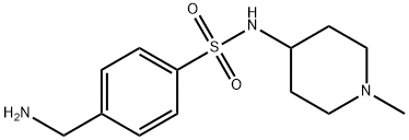 4-(Aminomethyl)-N-(1-methylpiperidin-4-yl)benzenesulfonamide Struktur