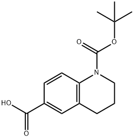 3,4-Dihydro-2H-quinoline-1,6-dicarboxylic acid 1-tert-butyl ester Struktur