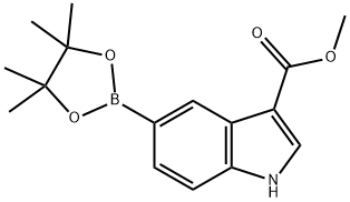 3-(Methoxycarbonyl)indole-5-boronic acid pinacol ester Struktur