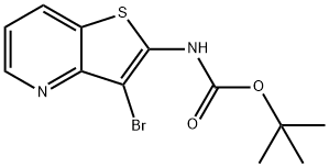 tert-butyl (3-bromothieno[3,2-b]pyridin-2-yl)carbamate Struktur