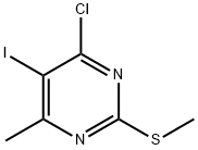 4-Chloro-5-iodo-6-methyl-2-(methylthio)pyrimidine Struktur