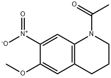 1-(6-Methoxy-7-nitro-3,4-dihydroquinolin-1(2H)-yl)ethanone Struktur