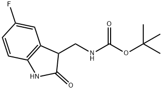 tert-Butyl ((5-fluoro-2-oxoindolin-3-yl)methyl)carbamate Struktur