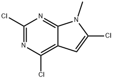 2,4,6-Trichloro-7-methyl-7H-pyrrolo[2,3-d]pyrimidine Struktur