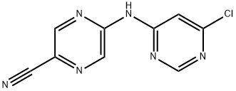 5-((6-Chloropyrimidin-4-yl)amino)pyrazine-2-carbonitrile Struktur