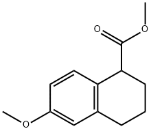 methyl 6-methoxy-1,2,3,4-tetrahydronaphthalene-1-carboxylate Struktur