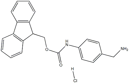 (9H-Fluoren-9-yl)methyl (4-(aminomethyl)phenyl)carbamate hydrochloride Struktur