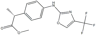 (R)-Methyl 2-(4-((4-(trifluoromethyl)oxazol-2-yl)amino)phenyl)propanoate Struktur