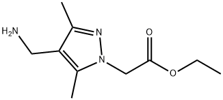 (4-Aminomethyl-3,5-dimethyl-pyrazol-1-yl)-acetic acid ethyl ester Struktur