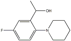 1-[5-Fluoro-2-(1-piperidyl)phenyl]ethanol Struktur