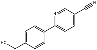 6-[4-(hydroxymethyl)phenyl]-3-Pyridinecarbonitrile Struktur