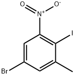 5-bromo-2-iodo-1-methyl-3-nitro-benzene Struktur