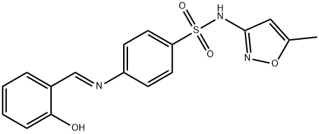 4-[(2-hydroxybenzylidene)amino]-N-(5-methyl-3-isoxazolyl)benzenesulfonamide Struktur